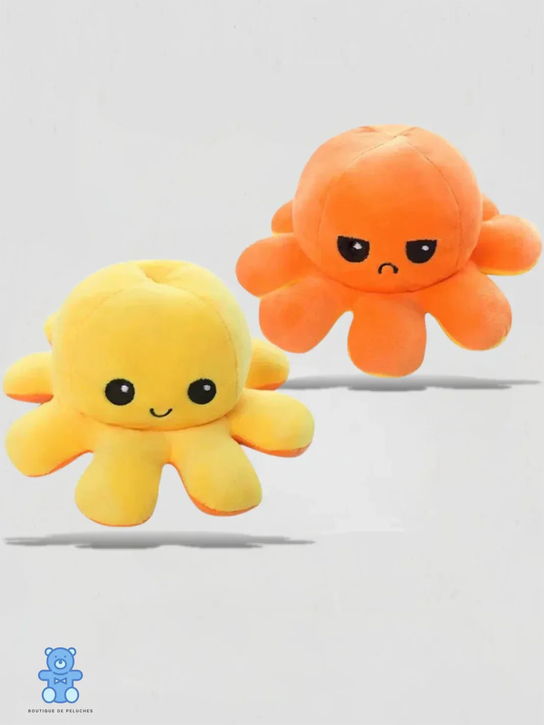 Peluche Pieuvre Réversible Jaune