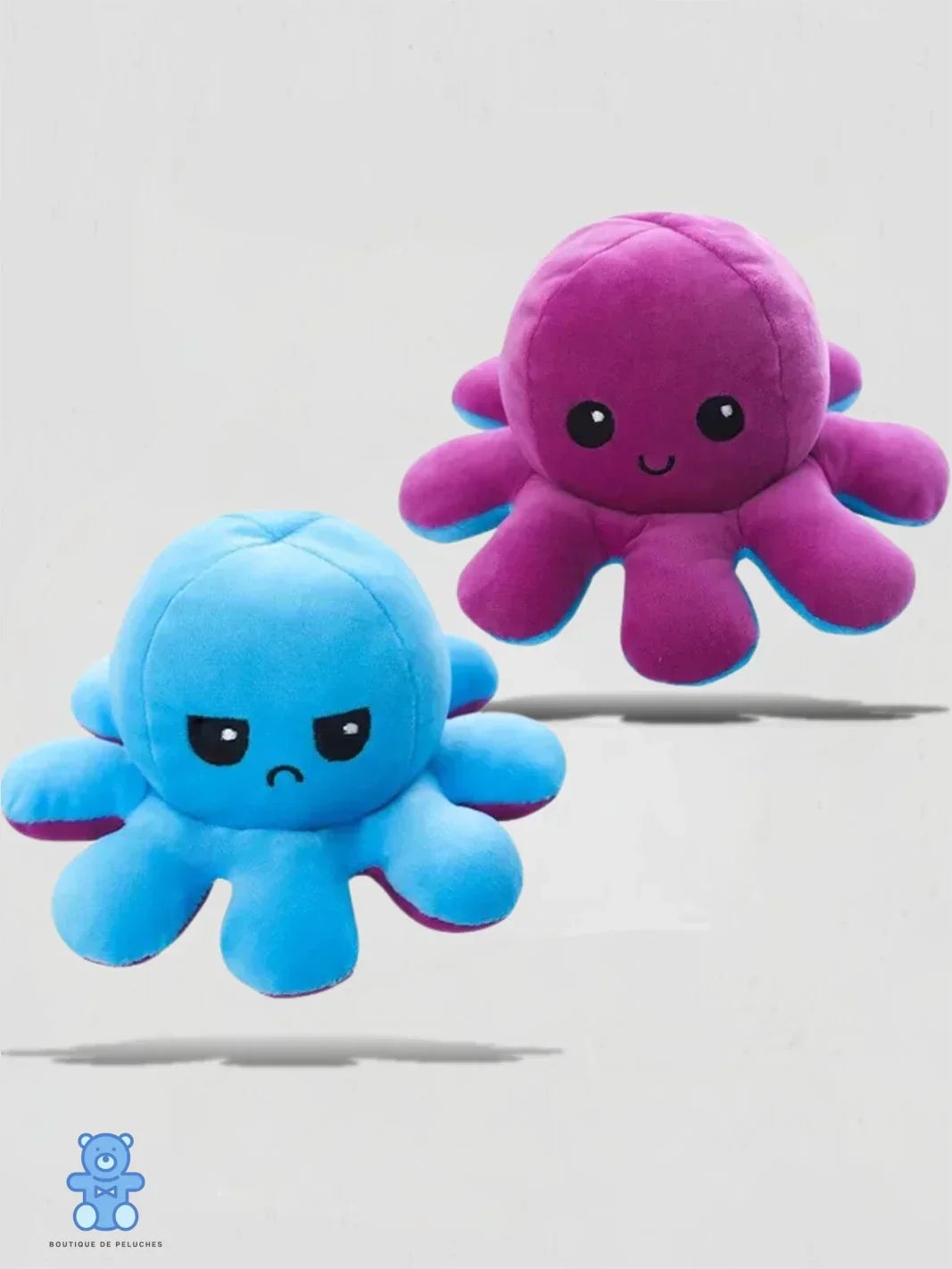 Peluche Pieuvre Réversible Violette