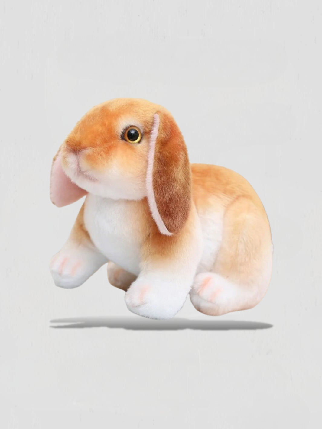 Peluche lapin marron et blanc <br> Cinnamon le lapin marron et blanc 24 cm