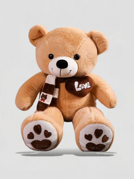 Peluche géante cœur<br> L'ours de l'amour 80 cm