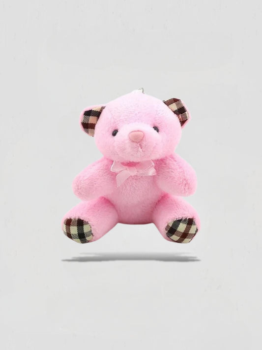 Mini ours en peluche rose<br> Poupou le nounours 8 cm