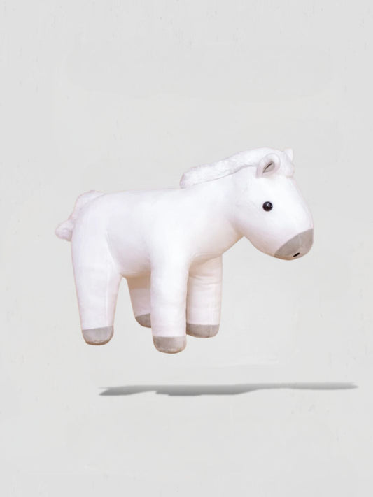 Peluche cheval blanc<br> Mustang le cheval blanc 60 cm