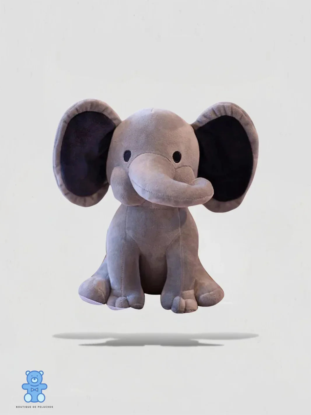 Éléphant Gris en Peluche