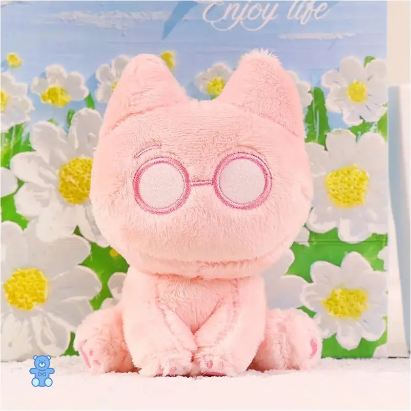 Peluche Chat Rose