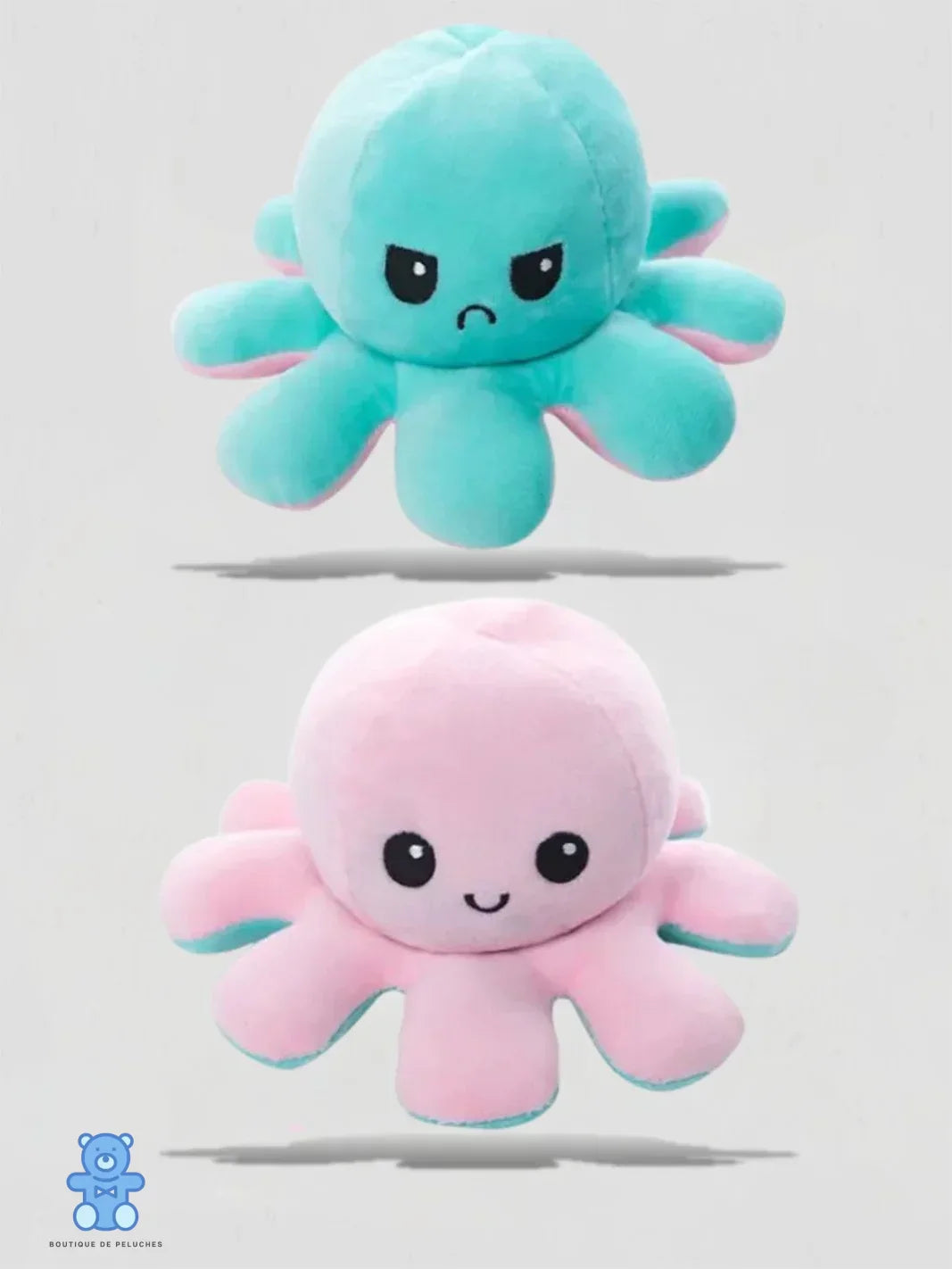 Peluche Pieuvre Réversible Géante