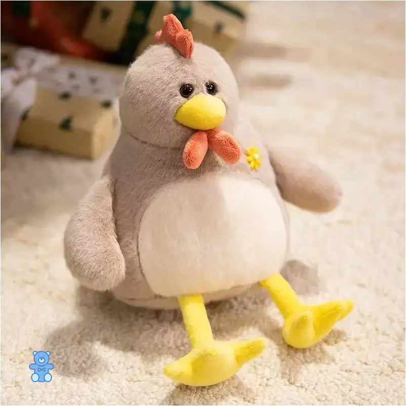 Peluche Poule Grise