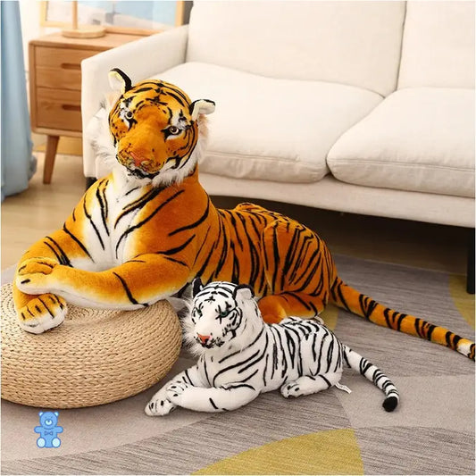 PELUCHE- Peluche Tigre Blanc Couché, Adorable Et Douce, Idéale Pour Les PELUCHE- Peluche Tigre Blanc Couché, Adorable Et Douce, Idéale Pour Les