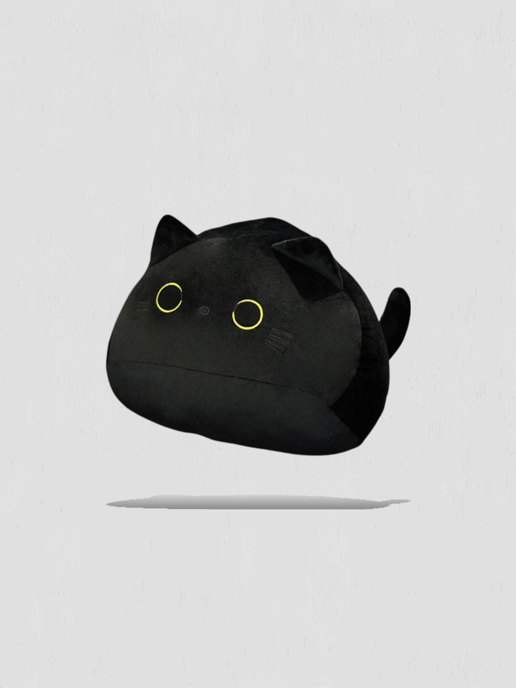 Peluche chat noir yeux verts Noir