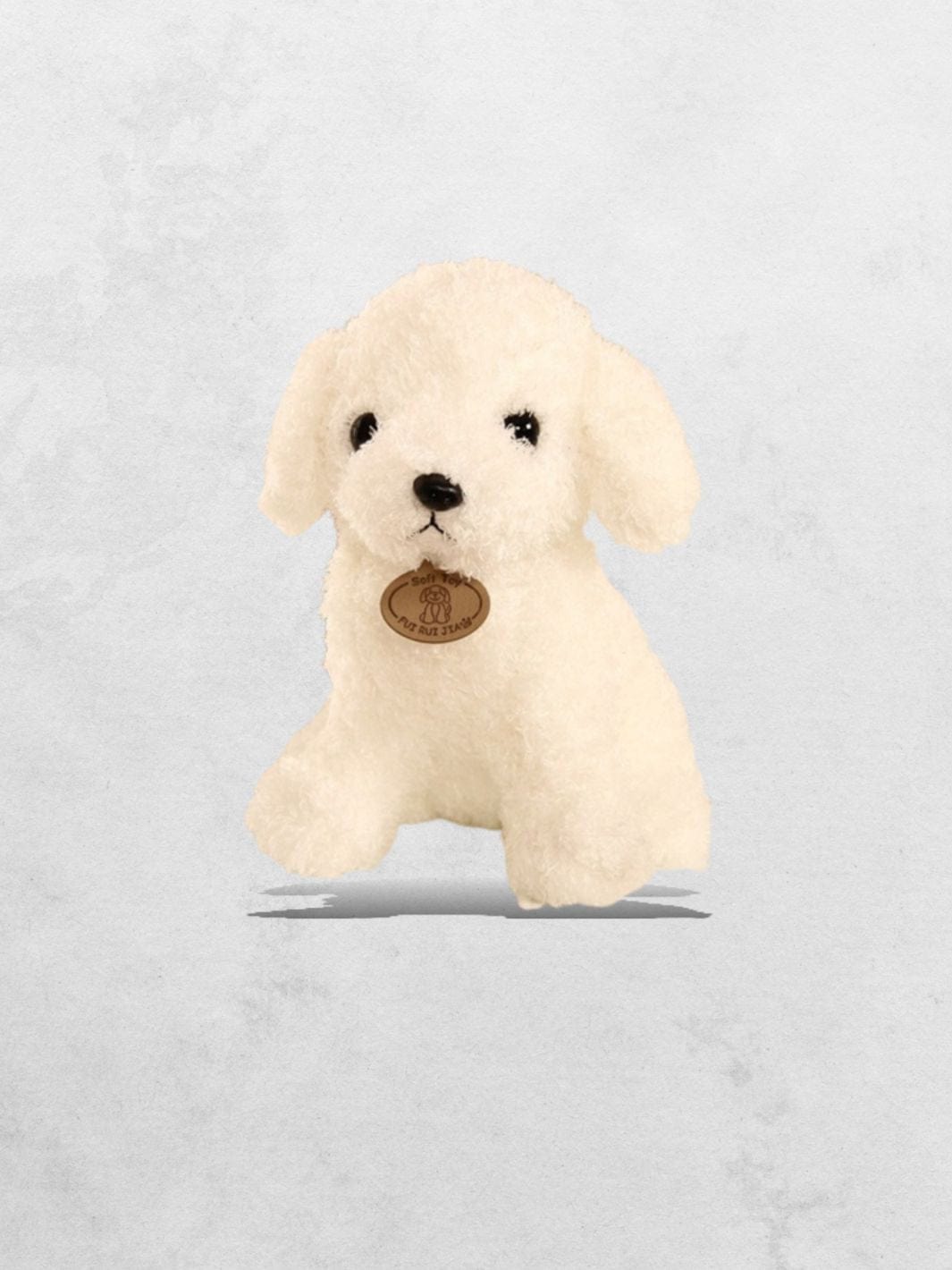 Peluche chien blanc